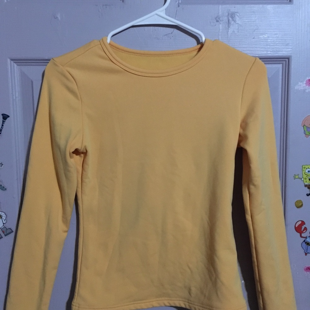 Classic Women’s Long Sleeve Crewneck Top - Yellow